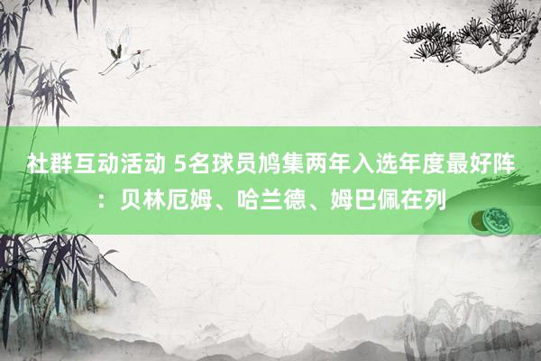 社群互动活动 5名球员鸠集两年入选年度最好阵：贝林厄姆、哈兰德、姆巴佩在列